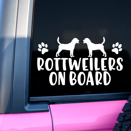 Rottweilers On Board Sticker