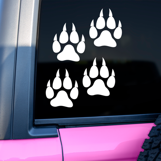 Wolf Paw Print Stickers
