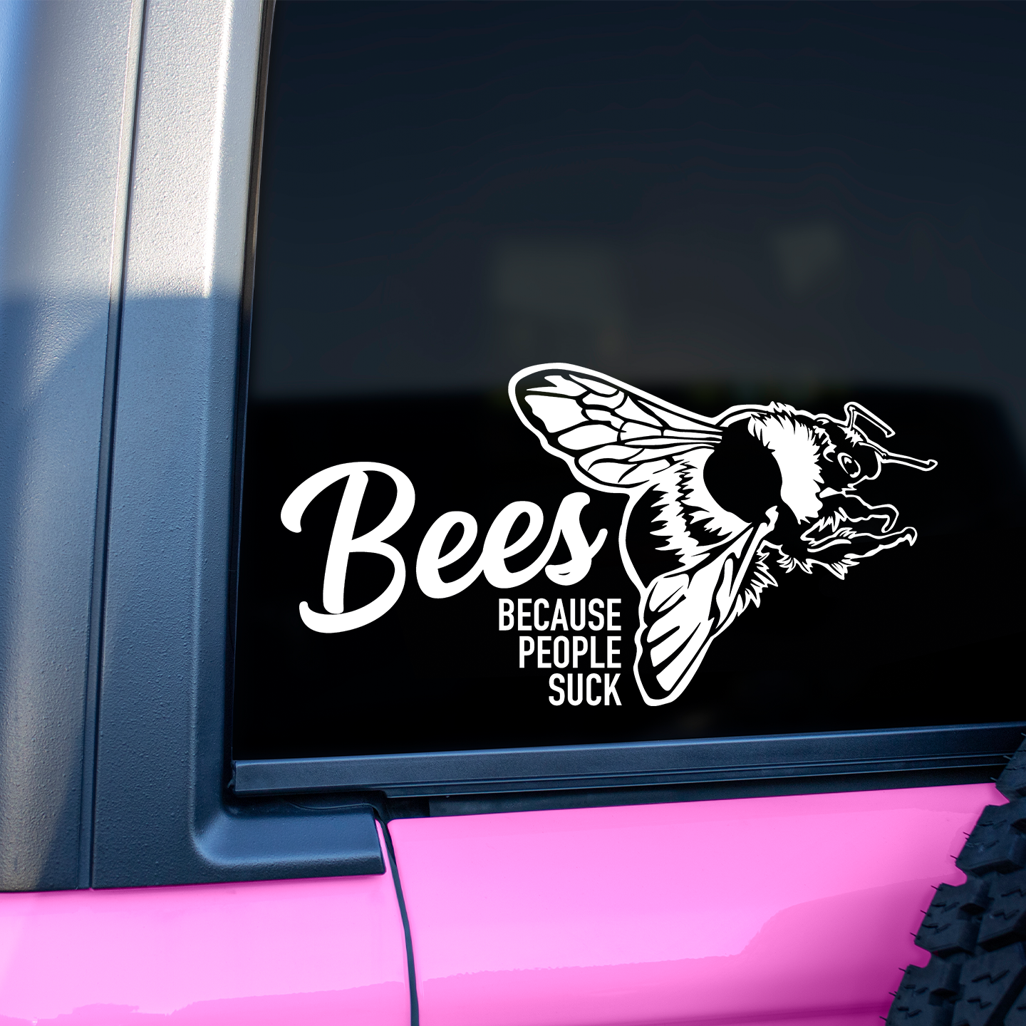 Bees Because People Suck Sticker
