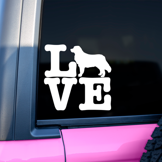 Love Bernese Mountain Dog Sticker