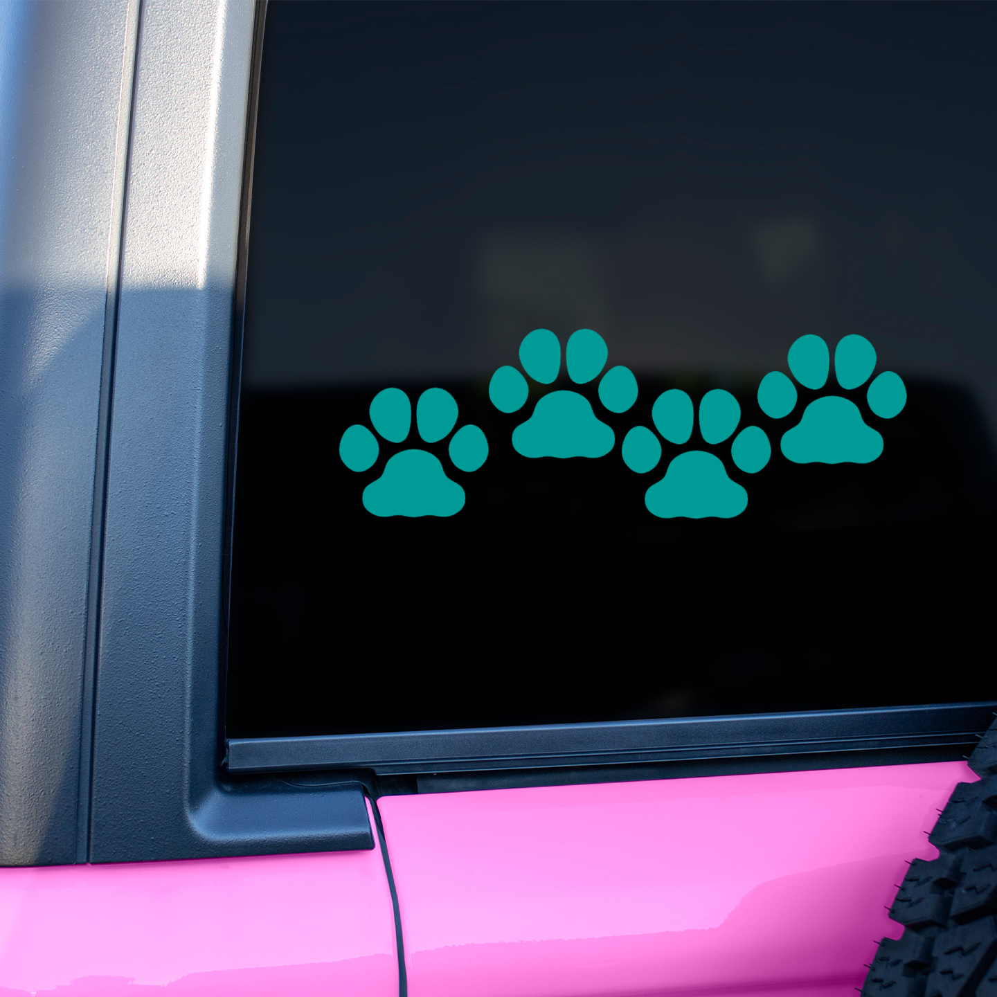 Turquoise Paw Print Stickers