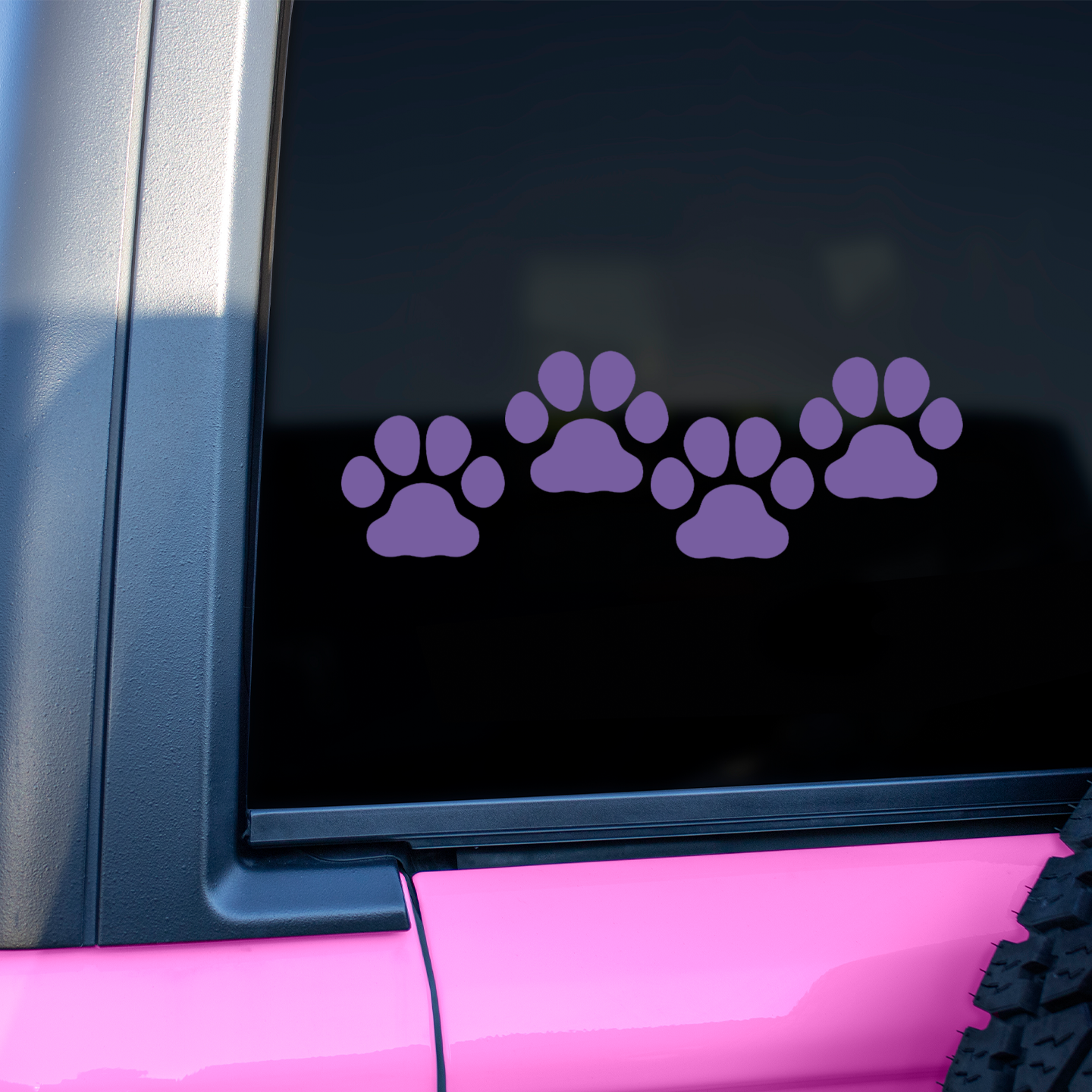 Lavender Paw Print Stickers