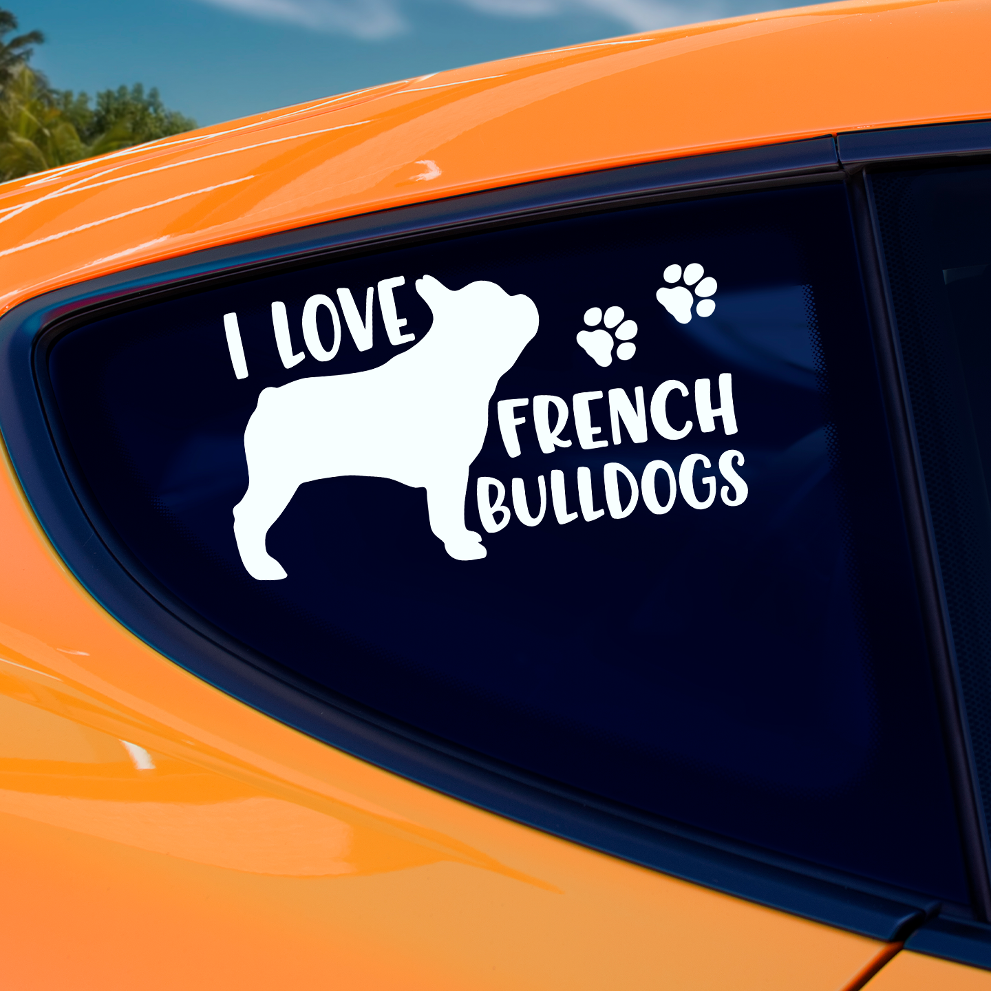 I Love French Bulldogs Sticker