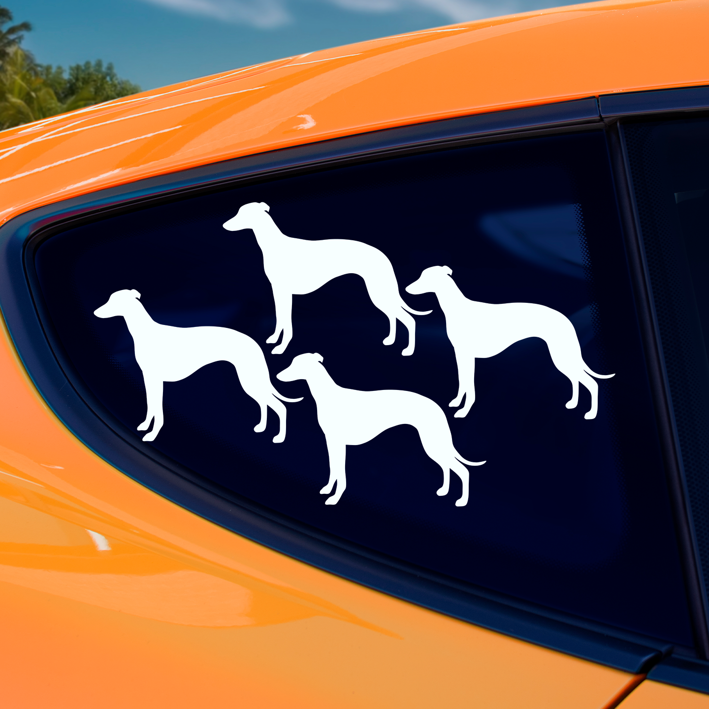 Whippet Silhouette Stickers