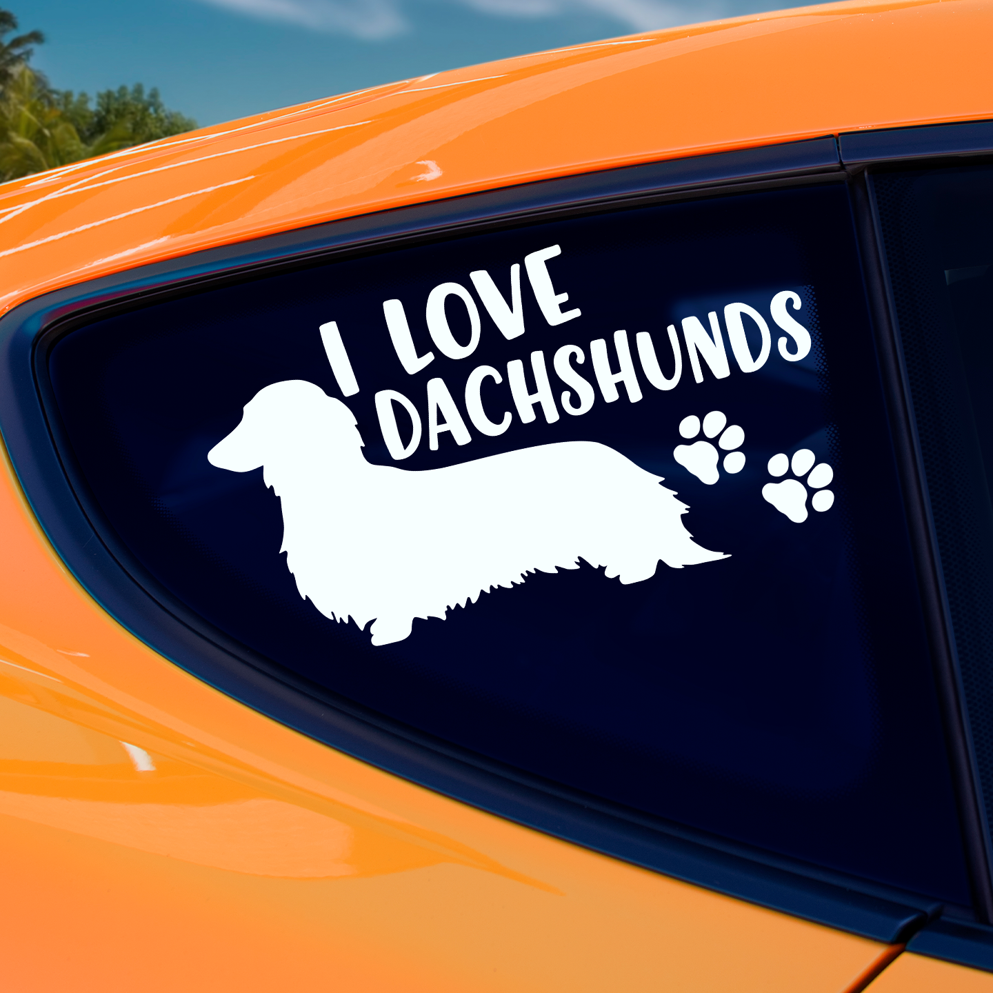 I Love Dachshunds Sticker