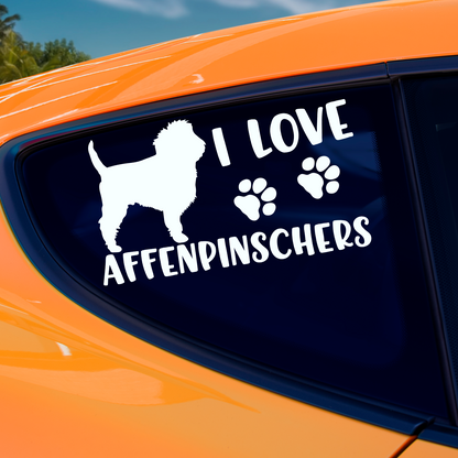 I Love Affenpinschers Sticker