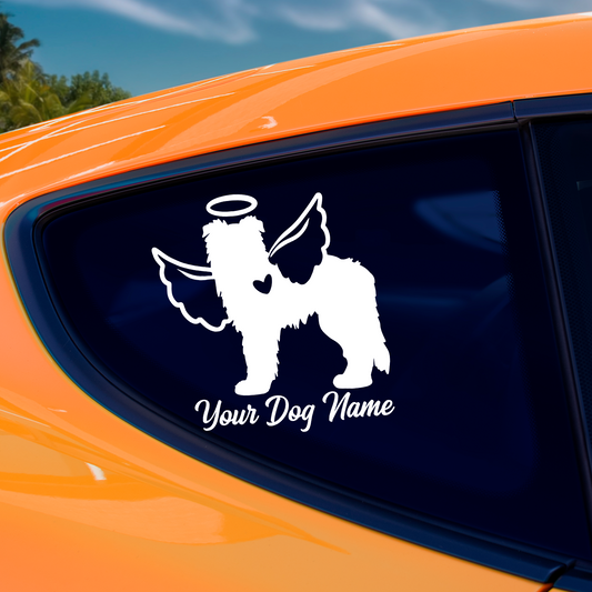 Border Collie With Angel Wings Sticker