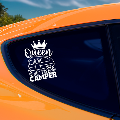 Queen Of The Camper Sticker