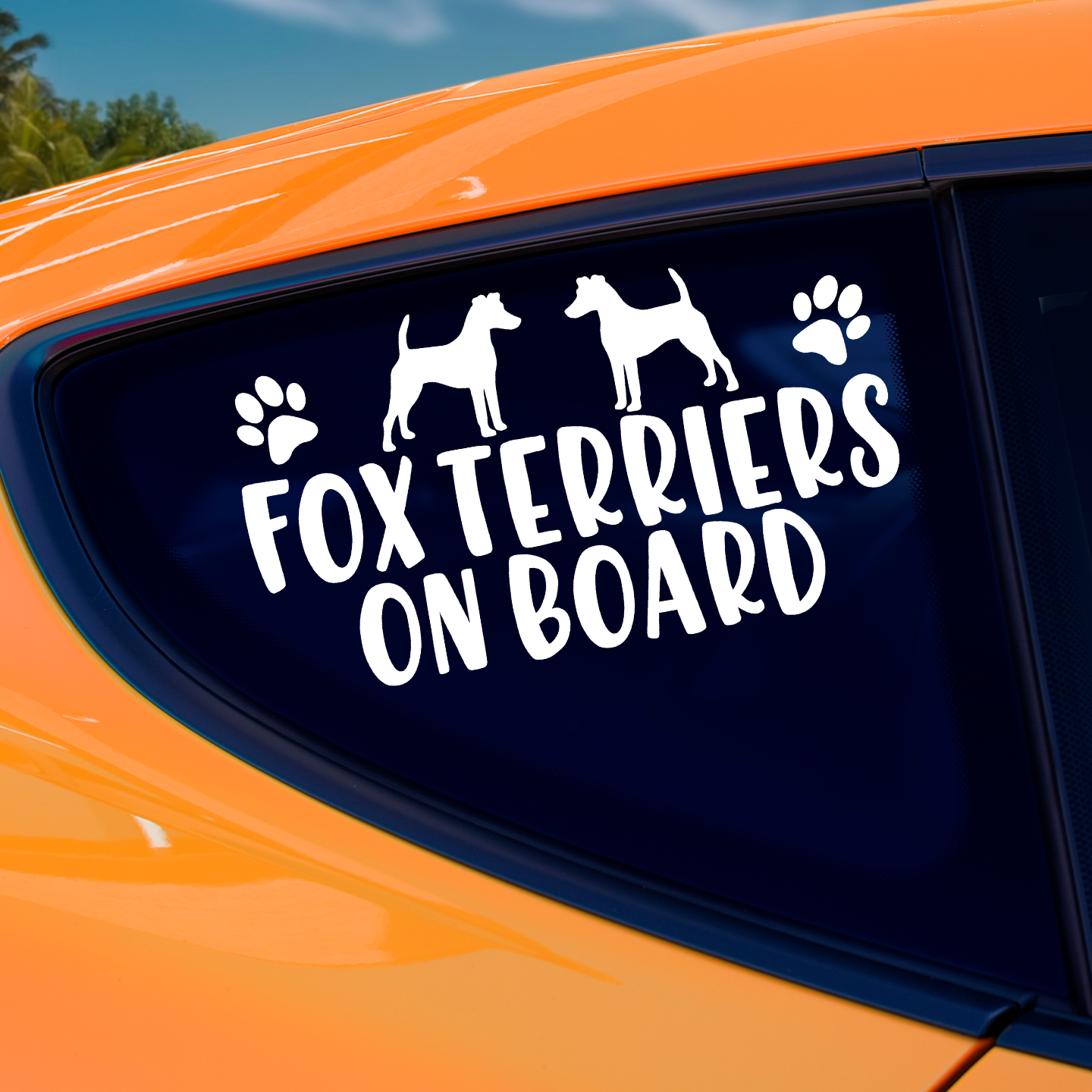Fox Terriers On Board Sticker