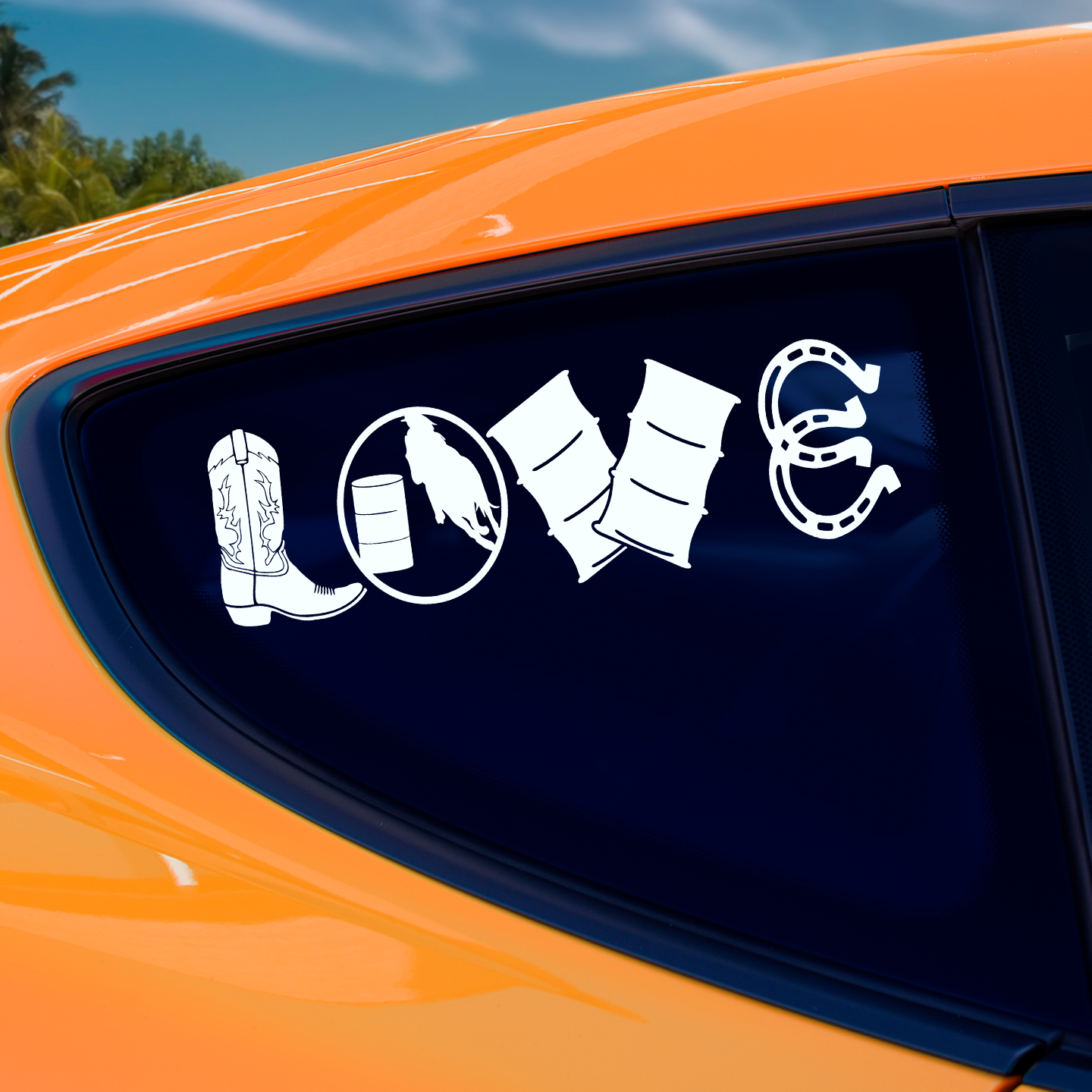 Barrel Racing Love Sticker