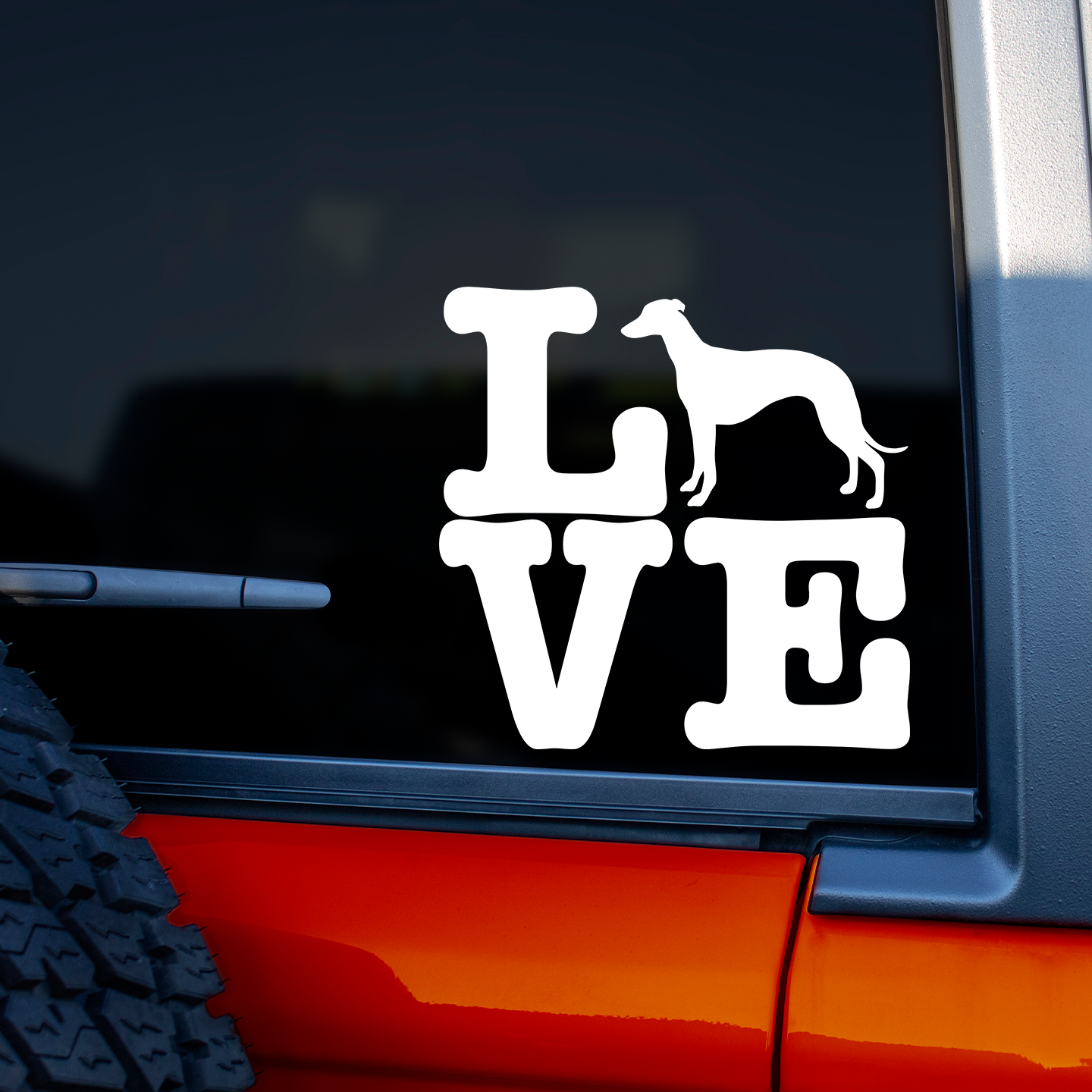 Love Whippet Dog Sticker