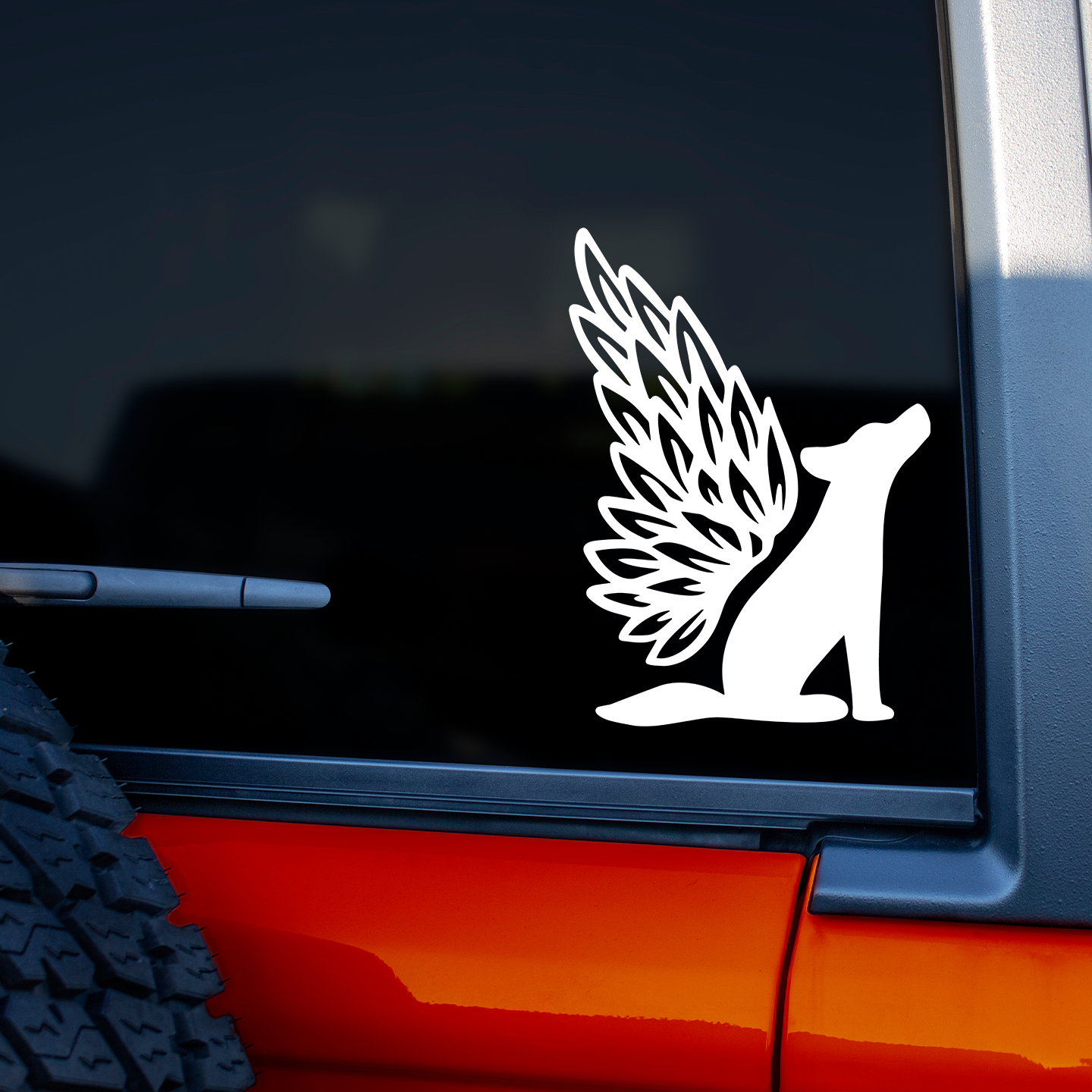 Dog With Wings Memorial Sticker