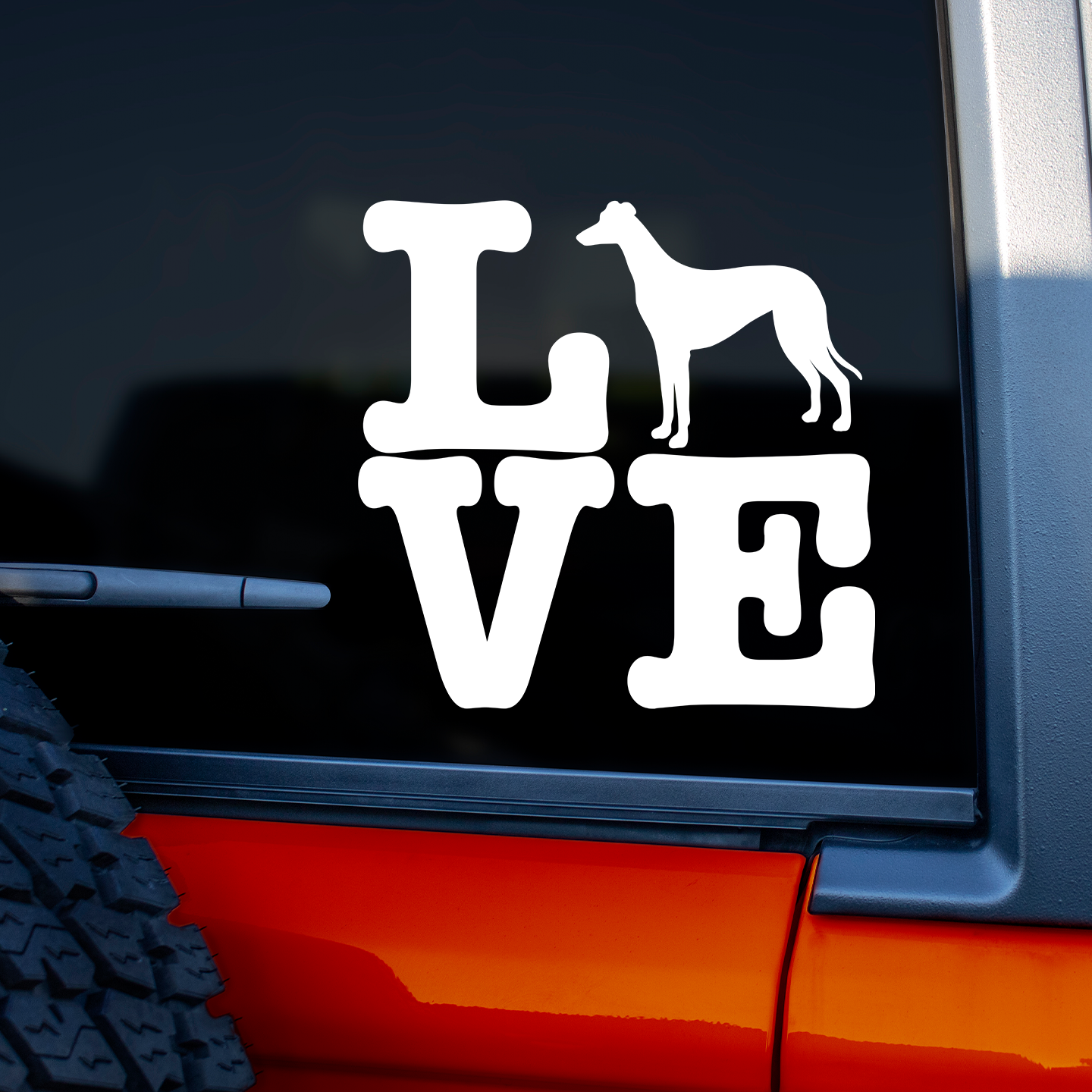 Love Greyhound Sticker
