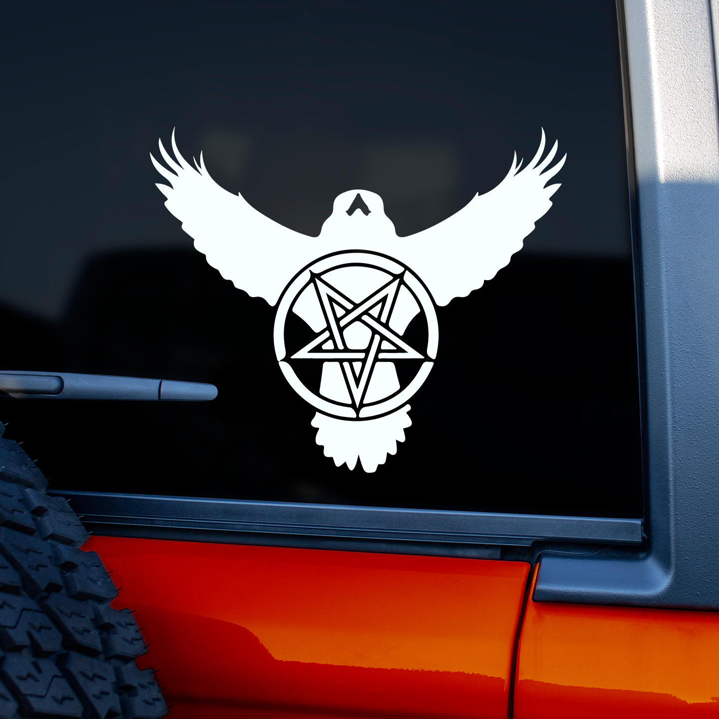 Crow Pentagram Sticker