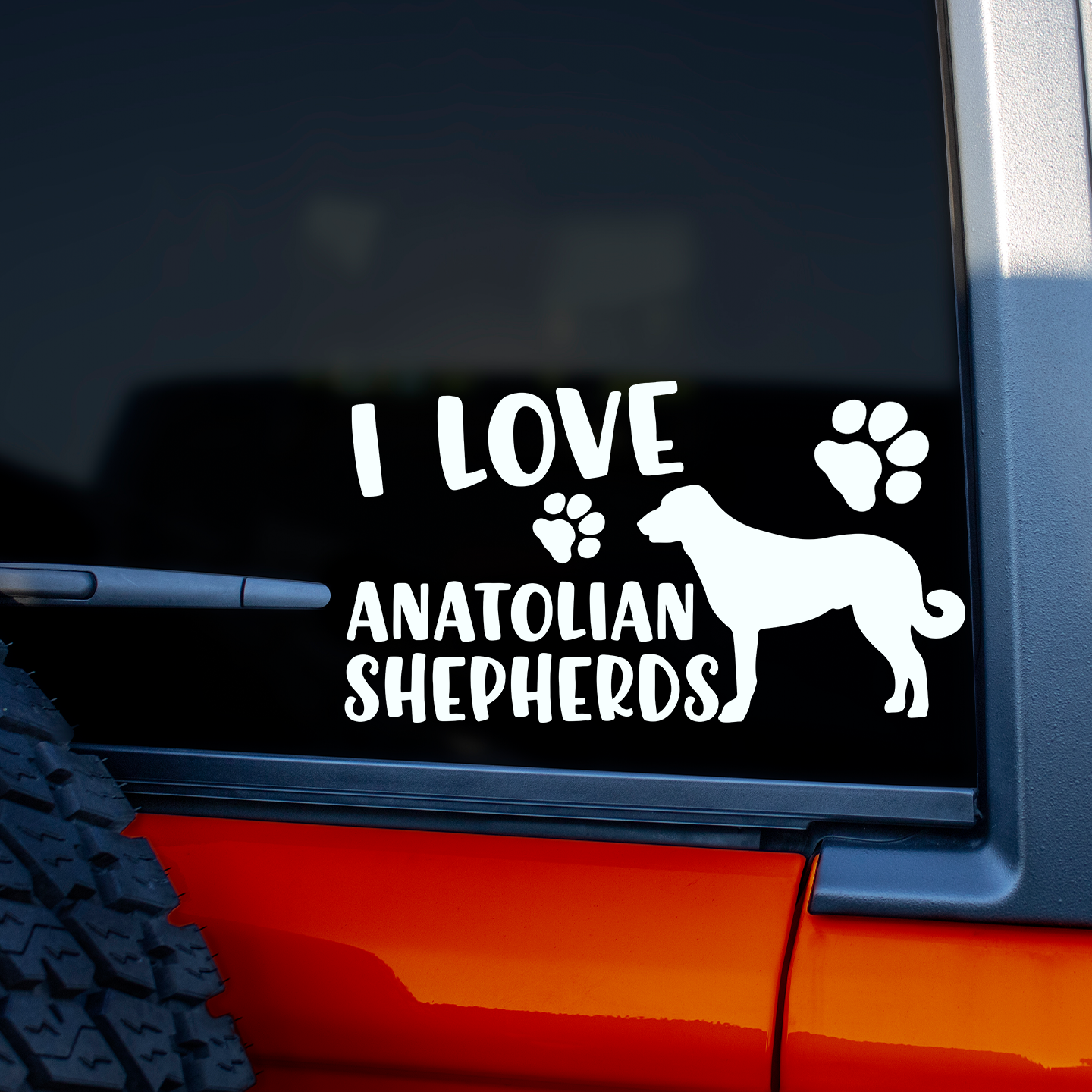 I Love Anatolian Shepherds Sticker