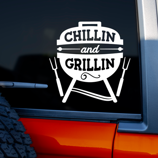 Chillin and Grillin Barbecue Sticker