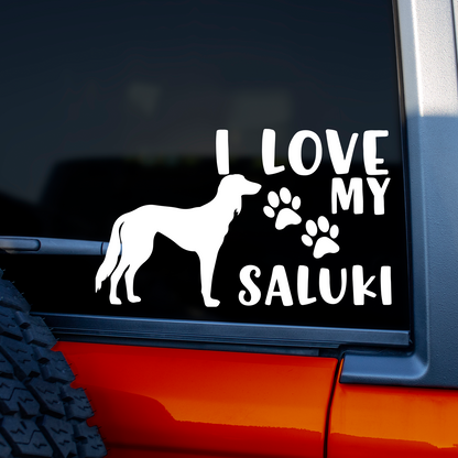 I Love My Saluki Sticker