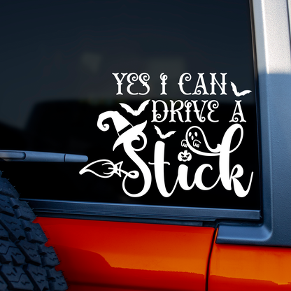 Yes I Can Drive A Stick Sticker