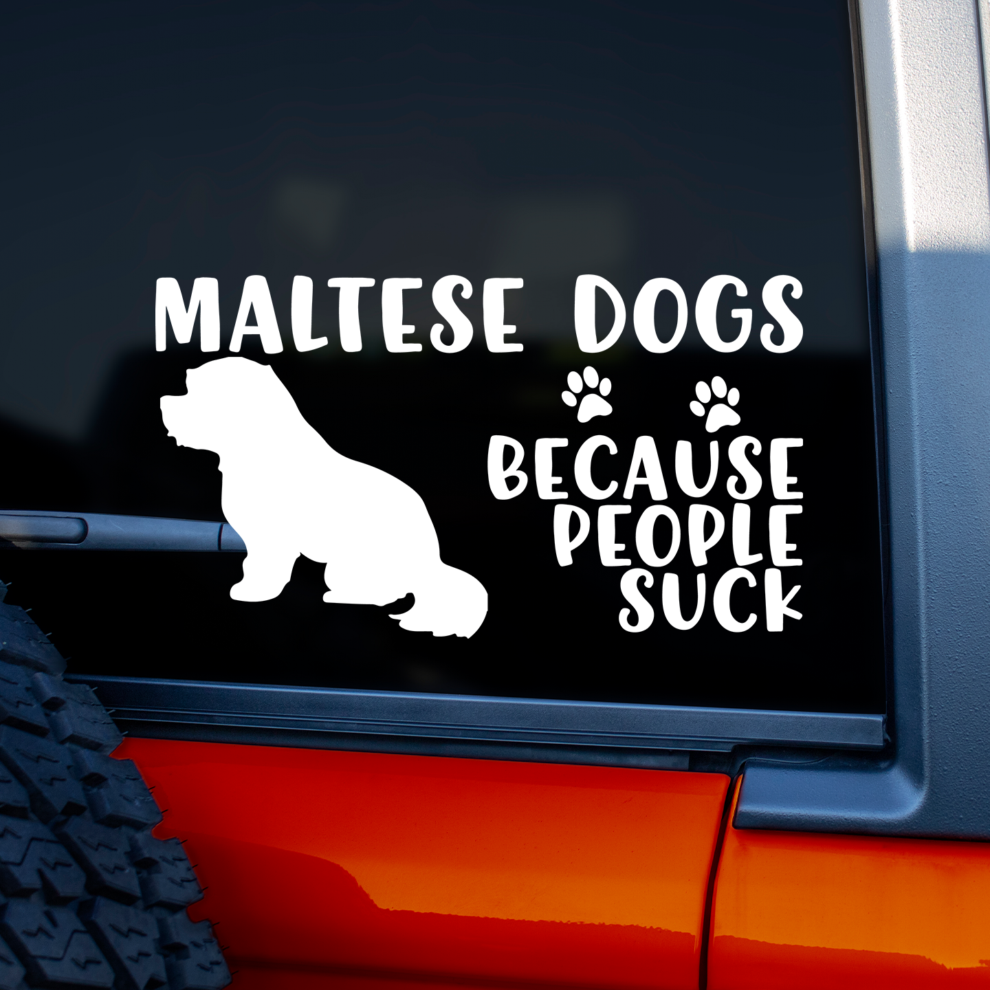 Maltese Dogs Because People Suck Sticker