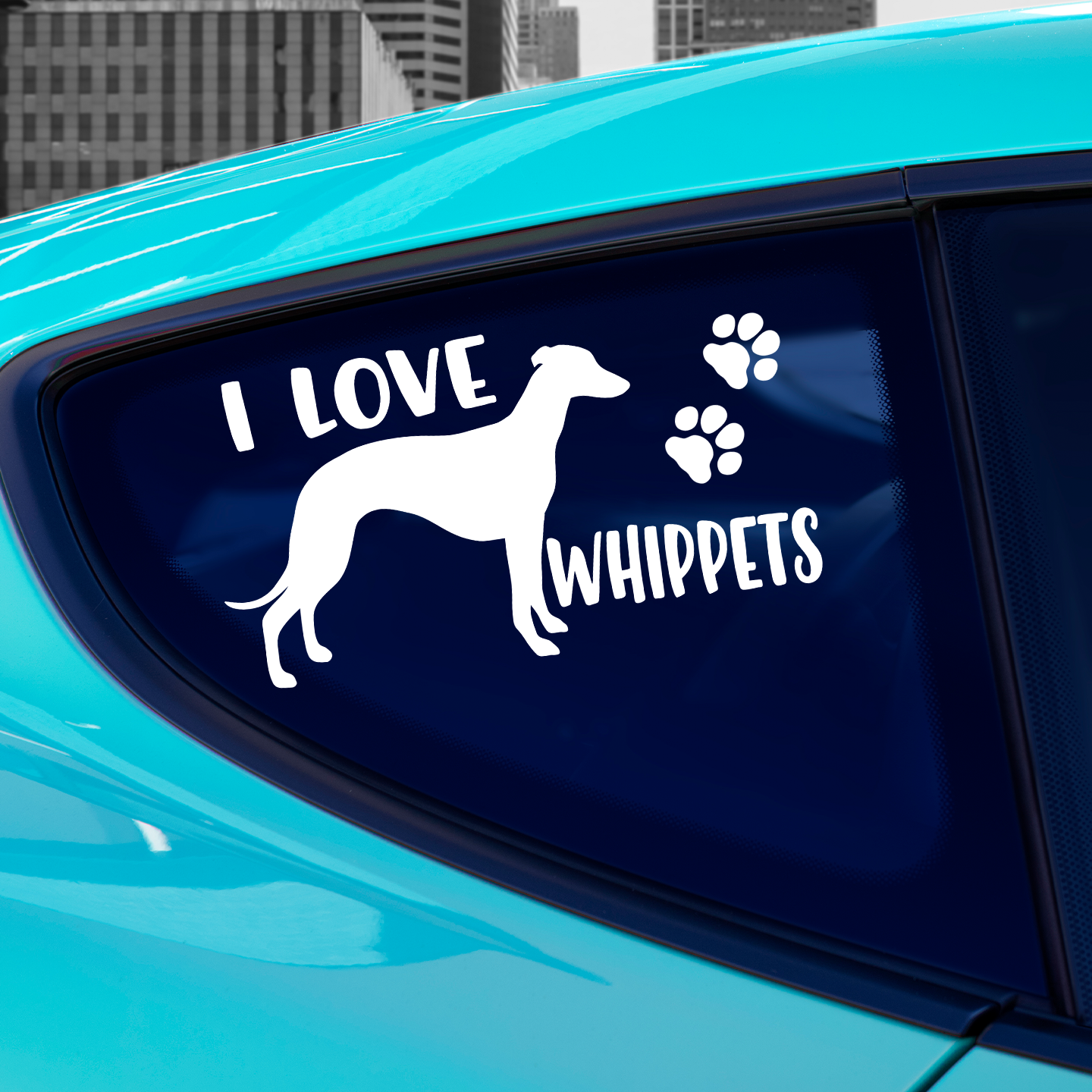 I Love Whippets Sticker