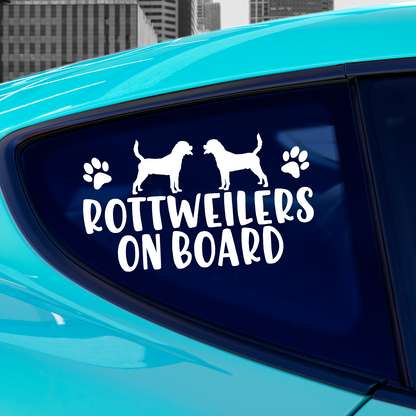 Rottweilers On Board Sticker