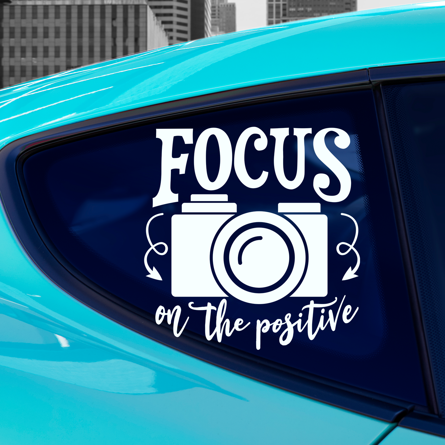 Focus Inkjet Sticker Focus On The Positive Sticker | Motivational Stickers For Cars – Pet ...