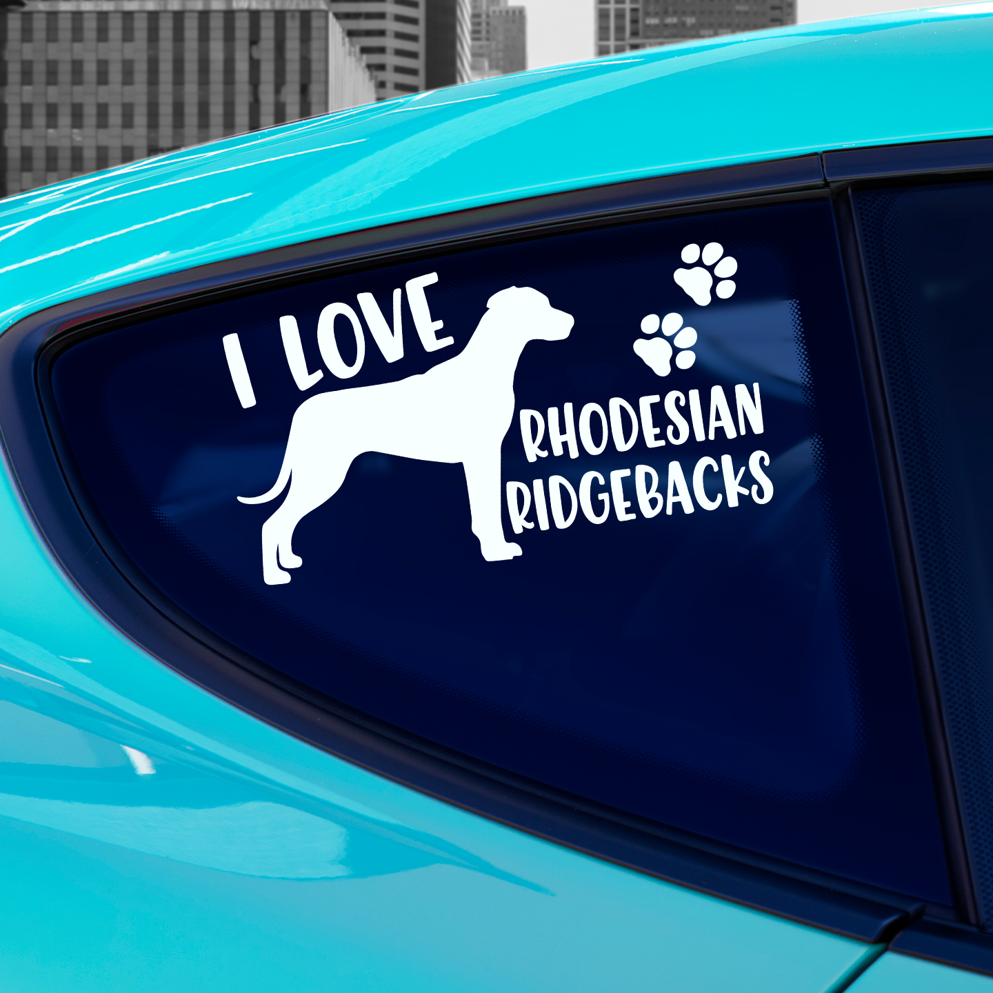 I Love Rhodesian Ridgebacks Sticker