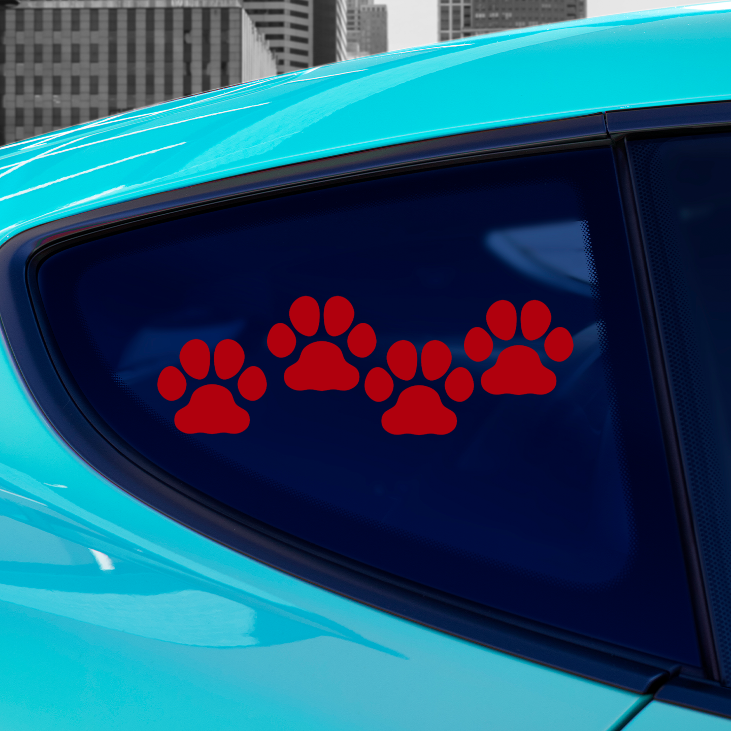 Red Paw Print Stickers