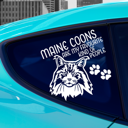 Maine Coons Are My Favourite Kind Of People Sticker