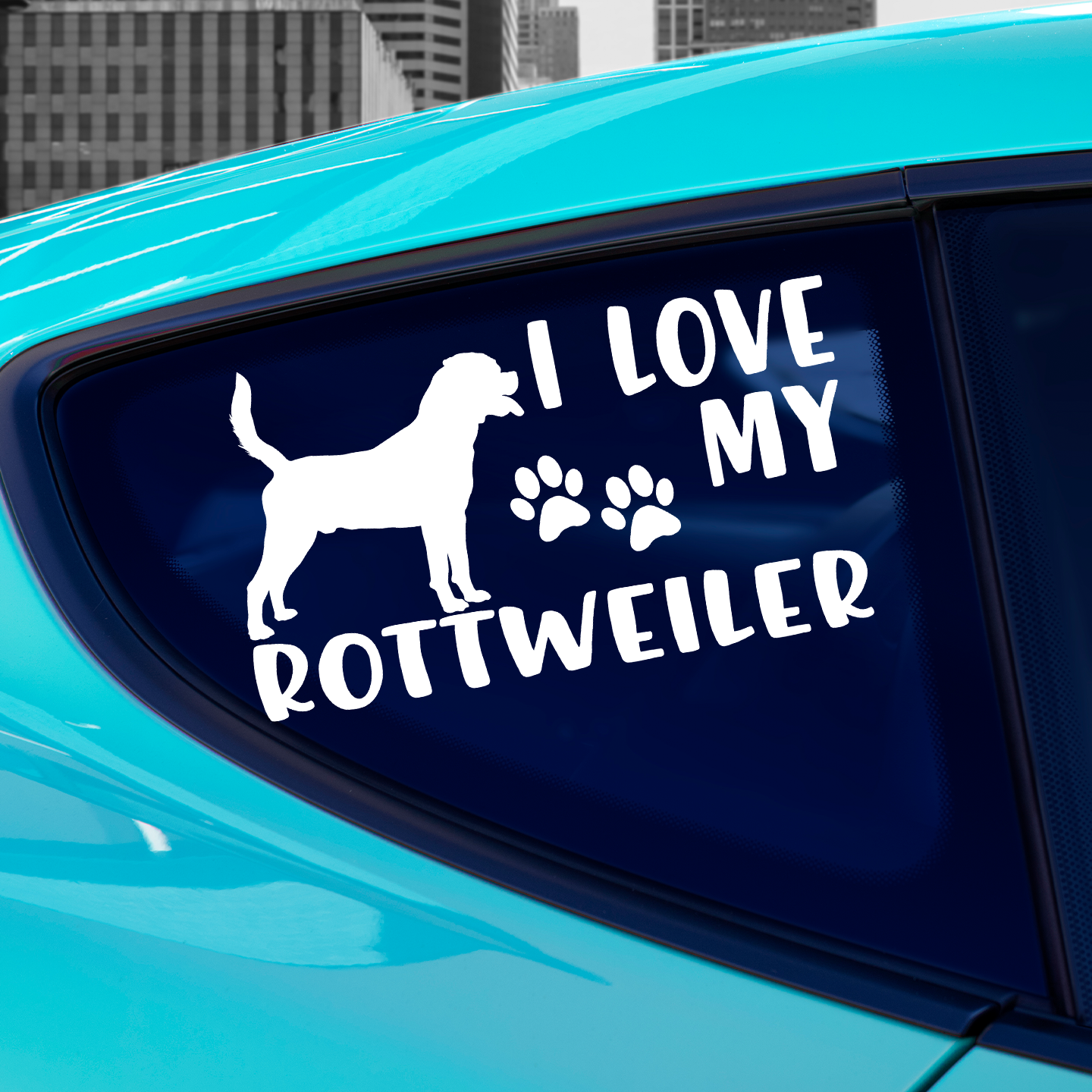 I Love My Rottweiler Sticker