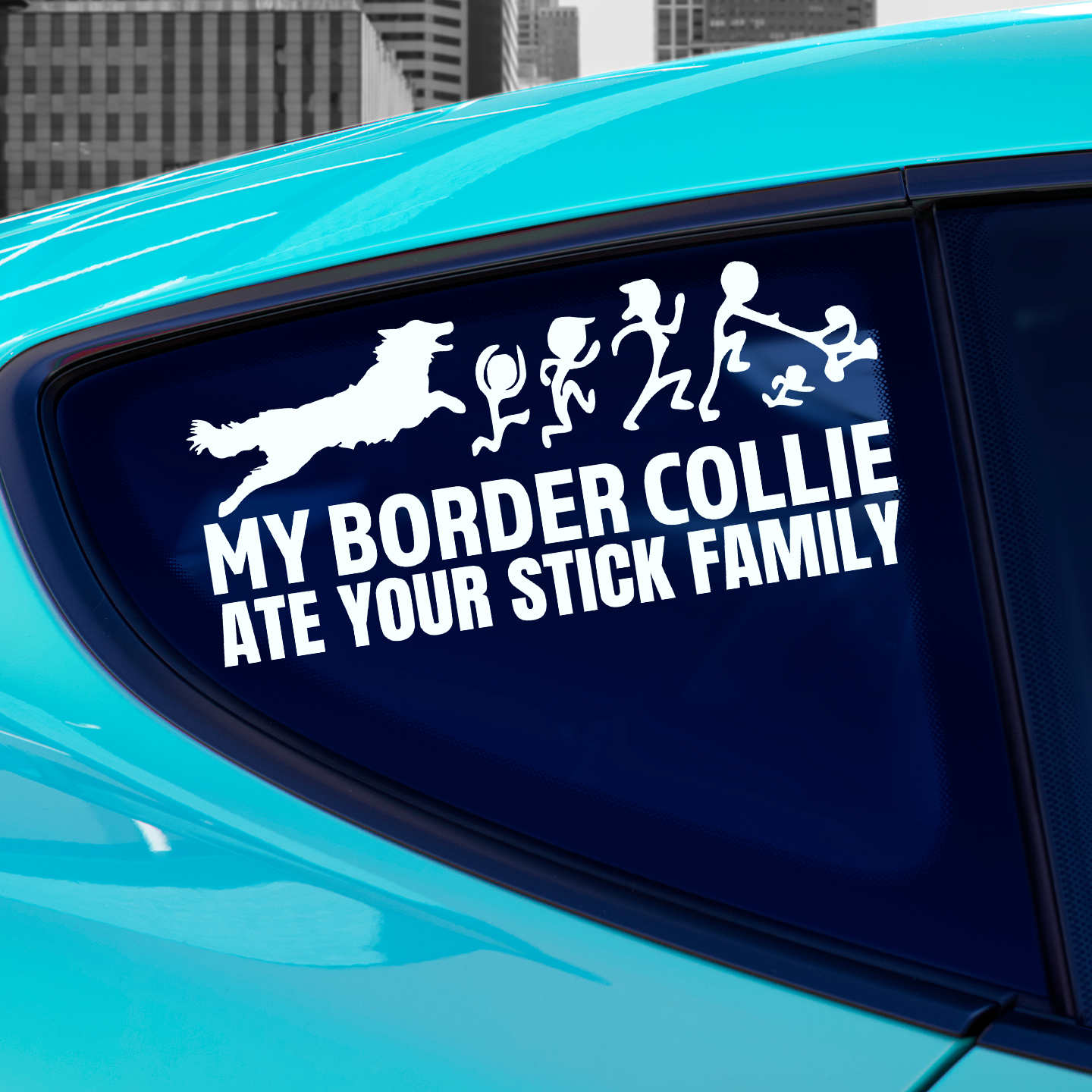 My Border Collie Ate Your Stick Family Sticker