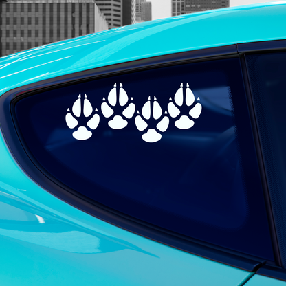 Fox Paw Print Stickers