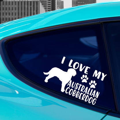I Love Australian Cobberdogs Sticker