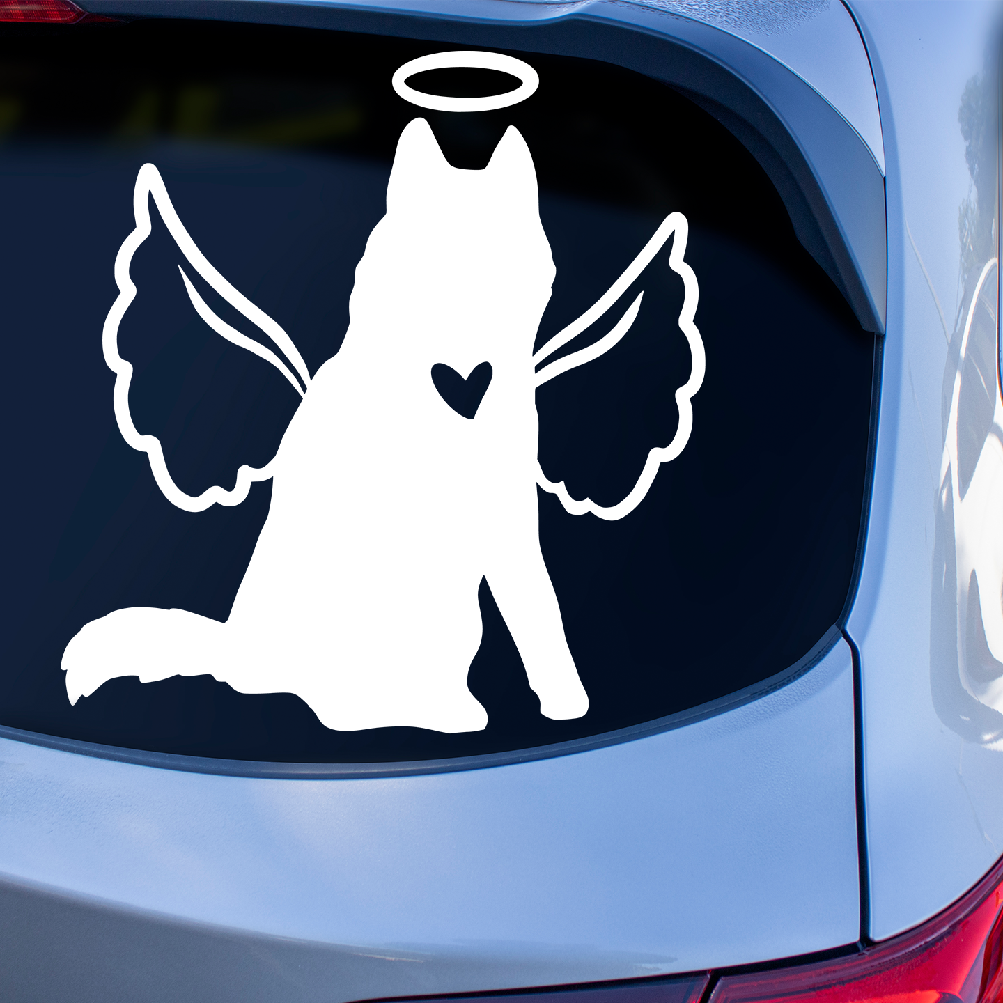 Siberian Husky With Angel Wings Sticker