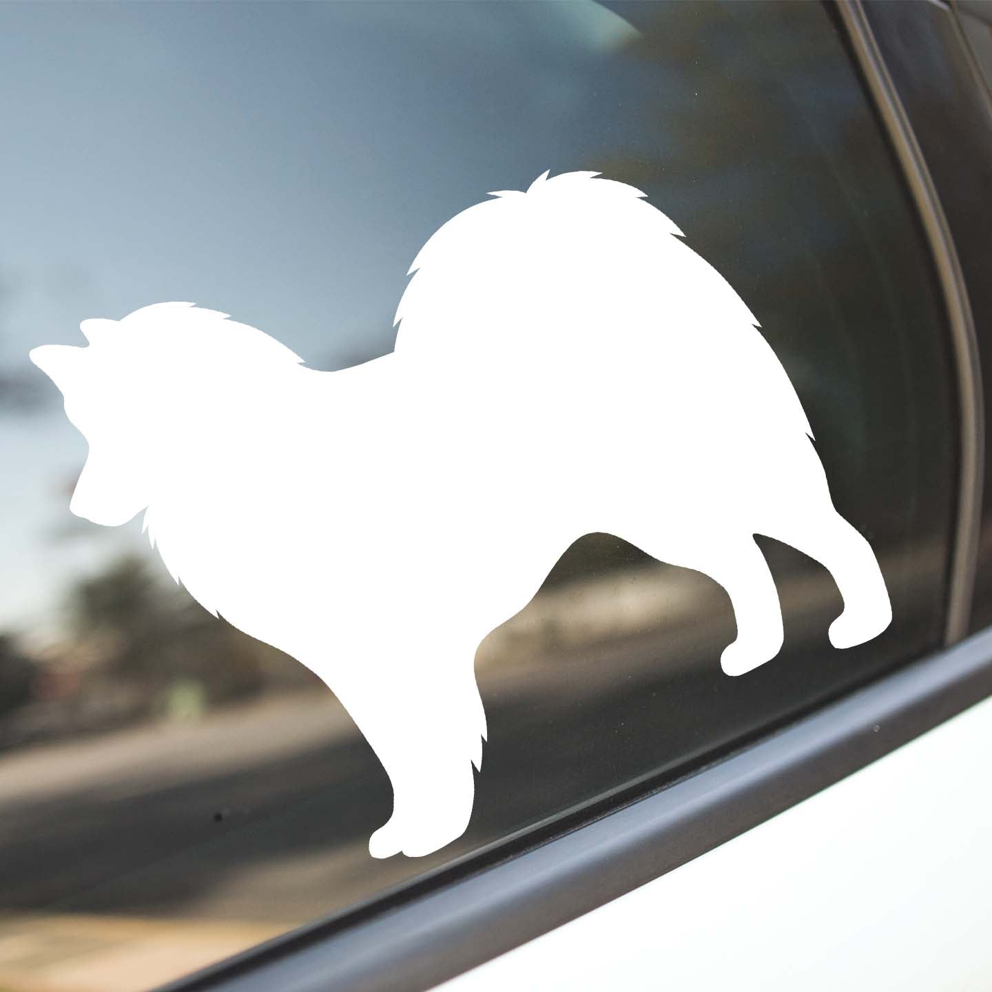 American Eskimo Silhouette Stickers