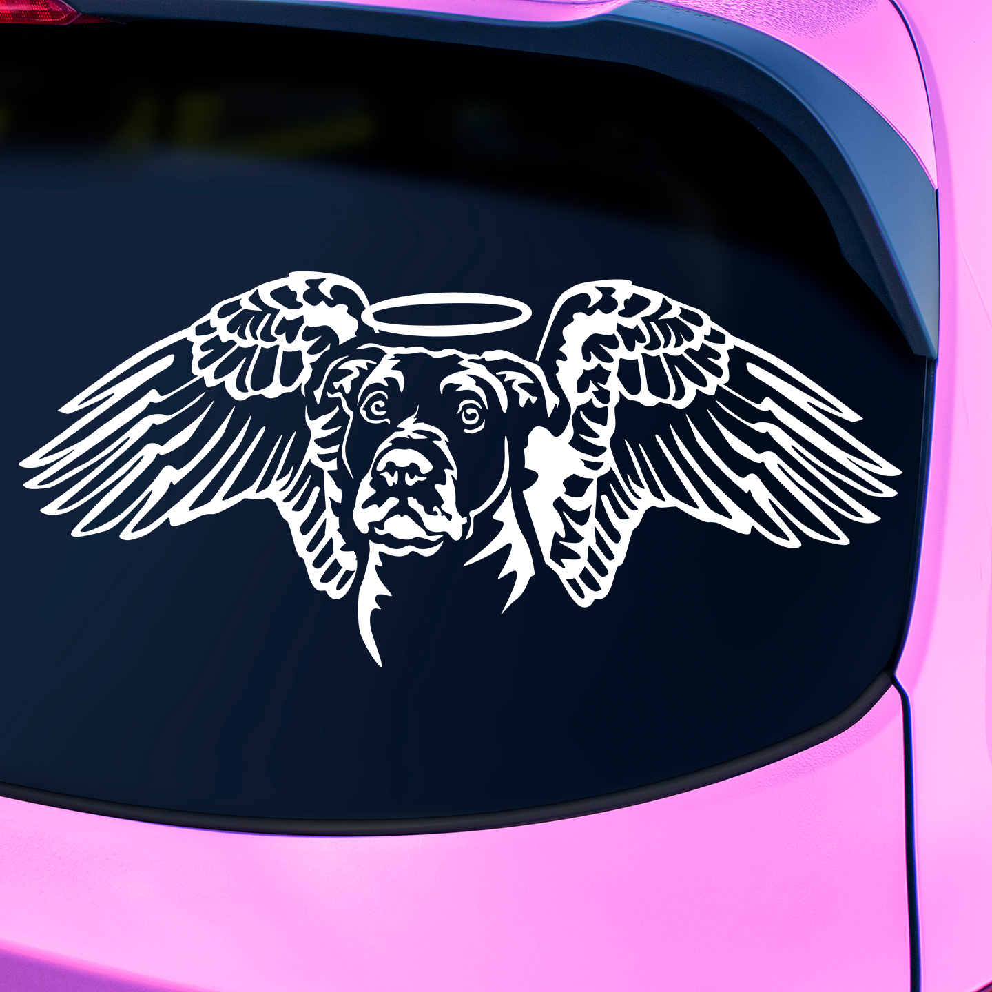 Amstaff Angel Dog Sticker | Dog Stickers For Cars Australia – Pet ...