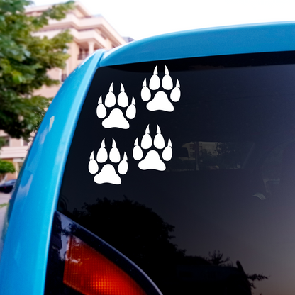 Wolf Paw Print Stickers
