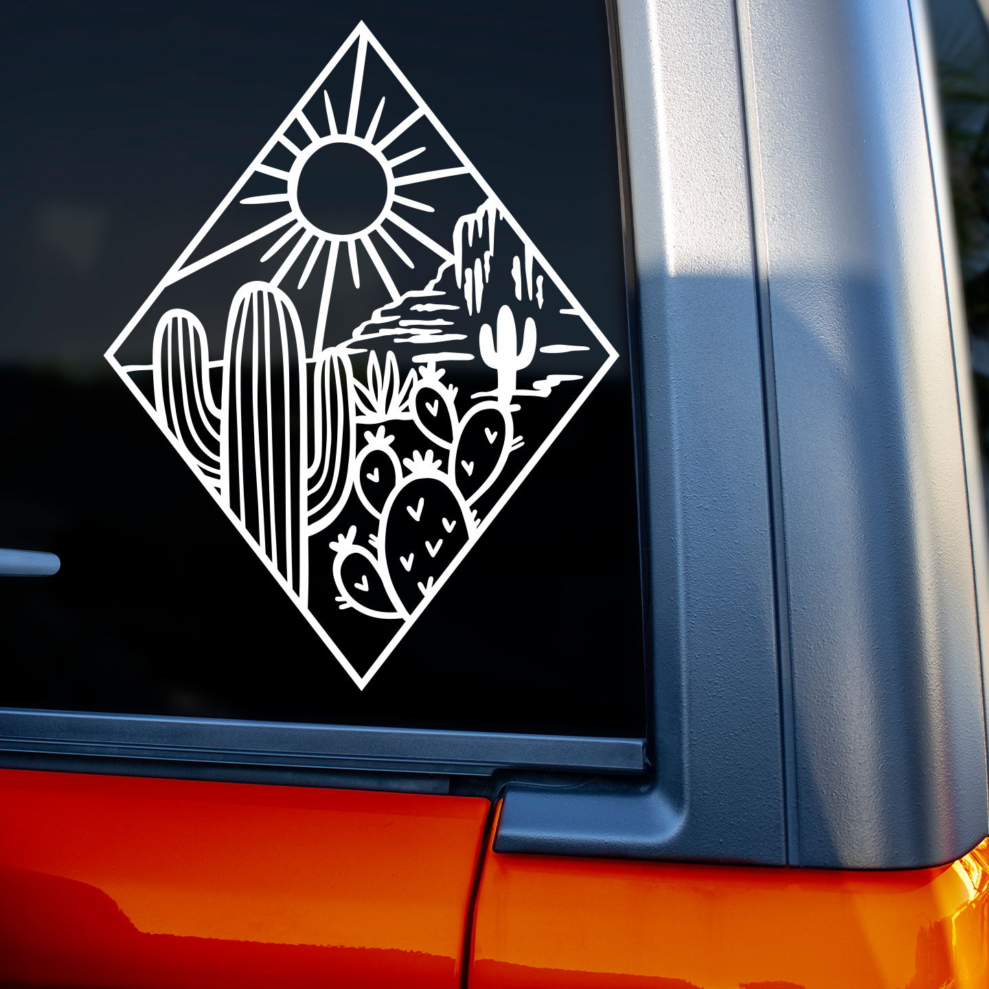 Diamond Cactus Sunset Sticker