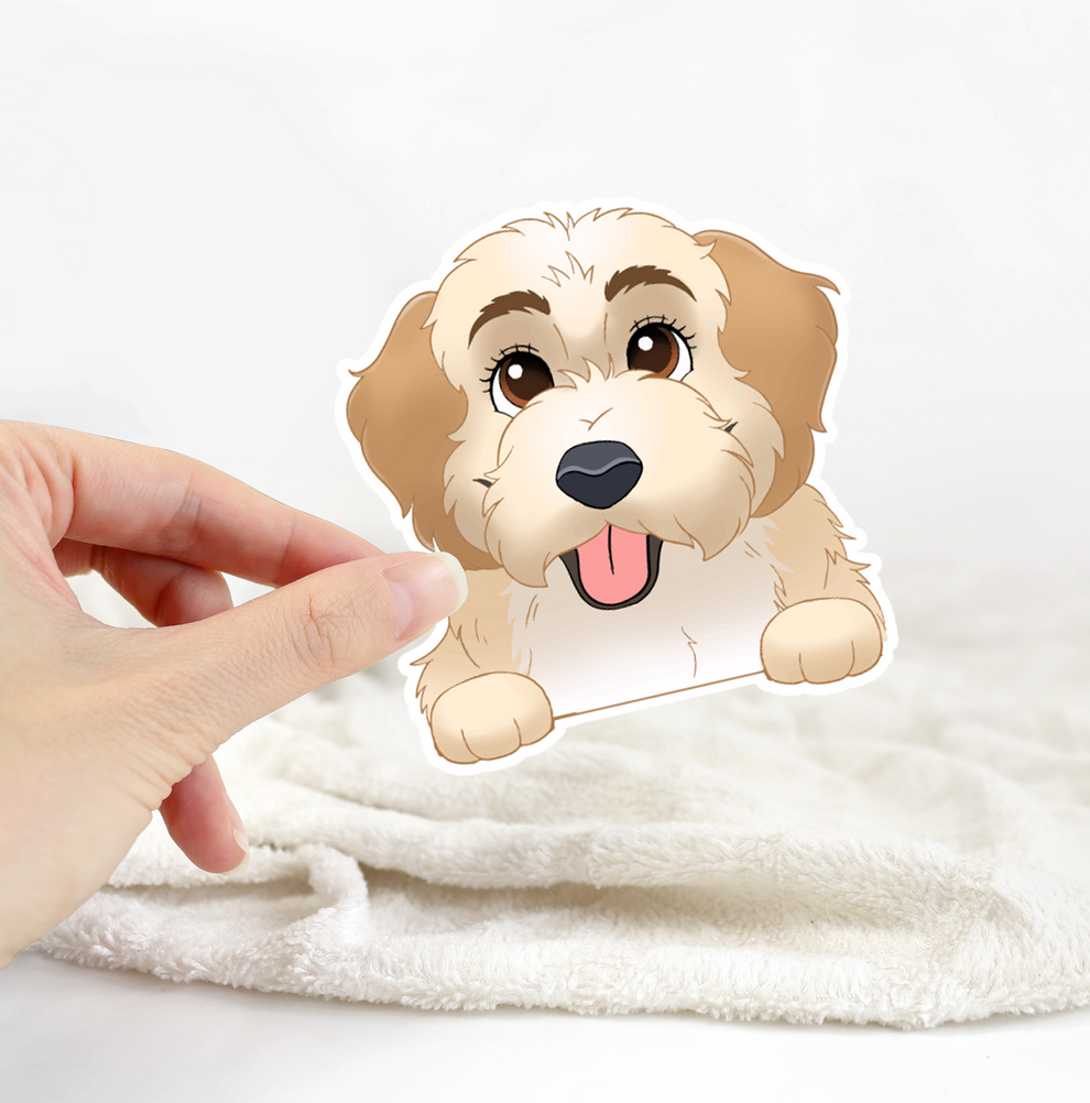 Cavapoo Sticker | Super Cute Dog Stickers Australia – Pet Stickers ...