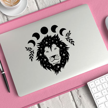 Moon Phases Lion Sticker