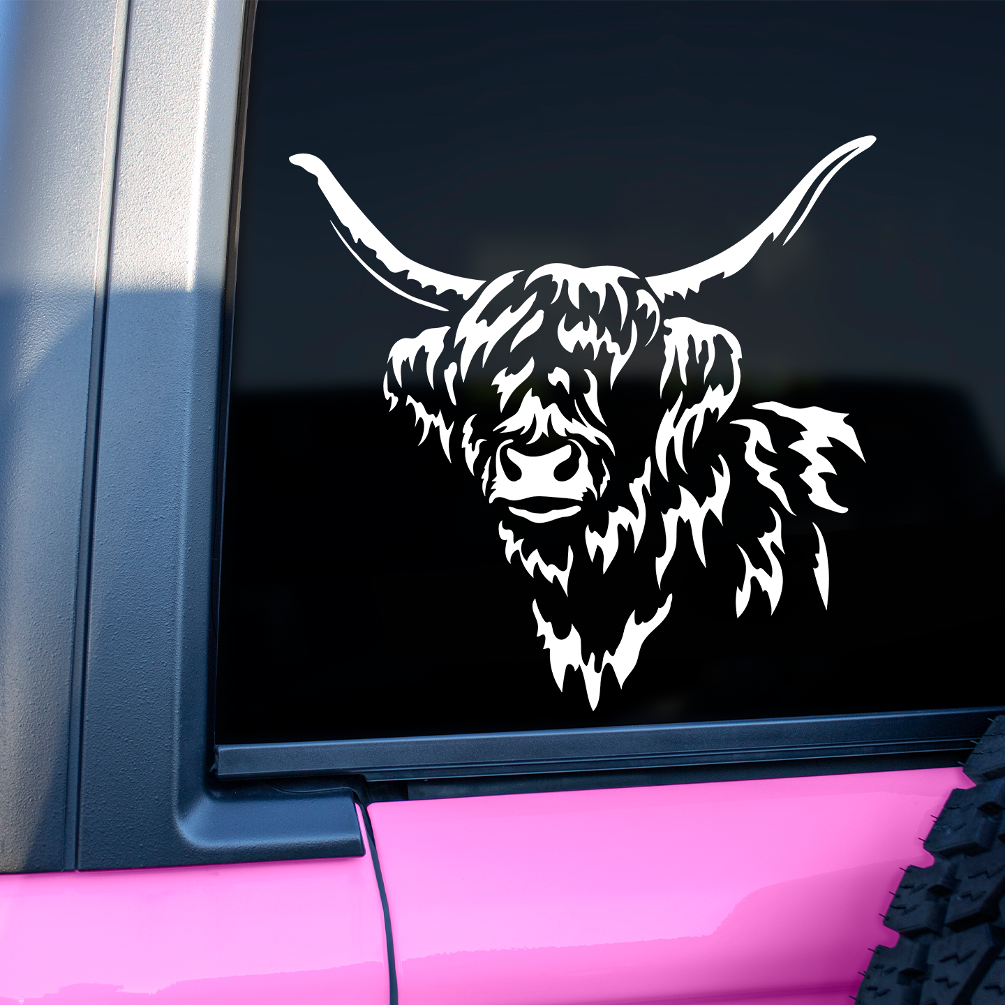Highland Cow Sticker | Cow Stickers For Cars – Pet Stickers Australia