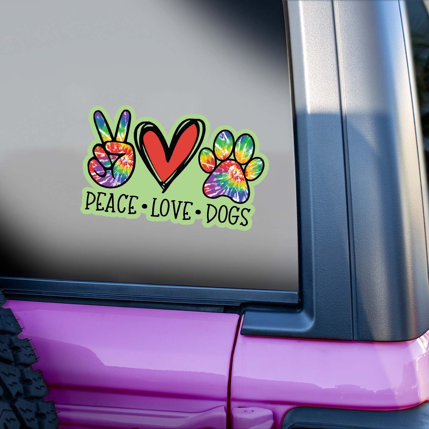 Peace Love Dogs Sticker