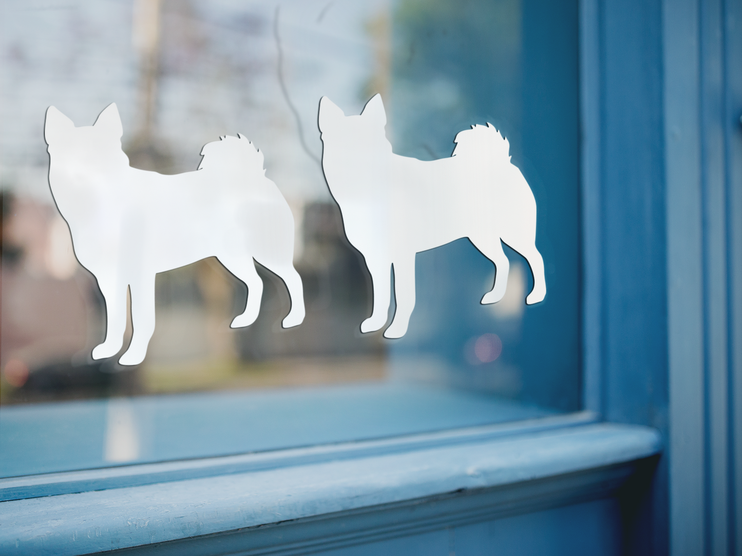 Norwegian Elkhound Silhouette Stickers