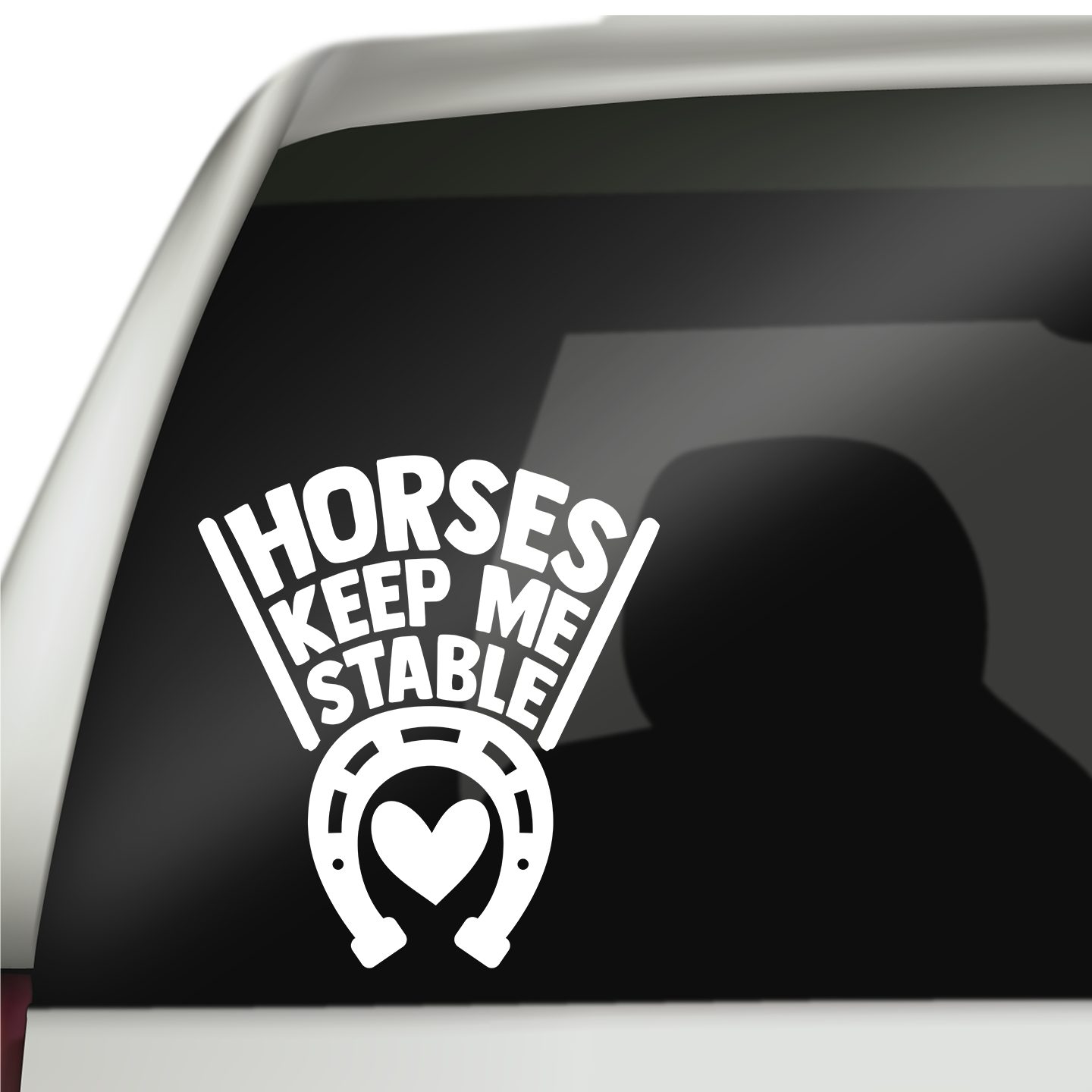 Horses Keep Me Stable Sticker