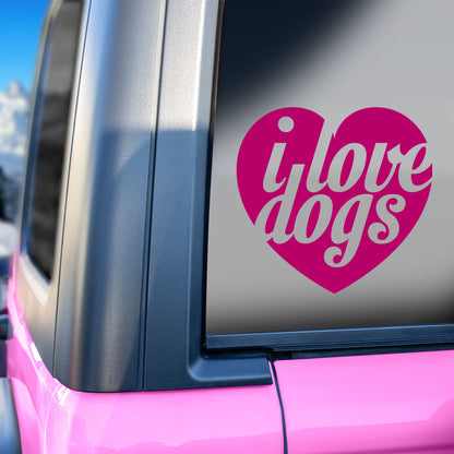 I Love Dogs Sticker