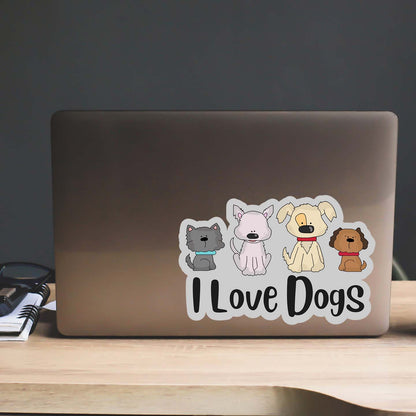 I Love Dogs Sticker