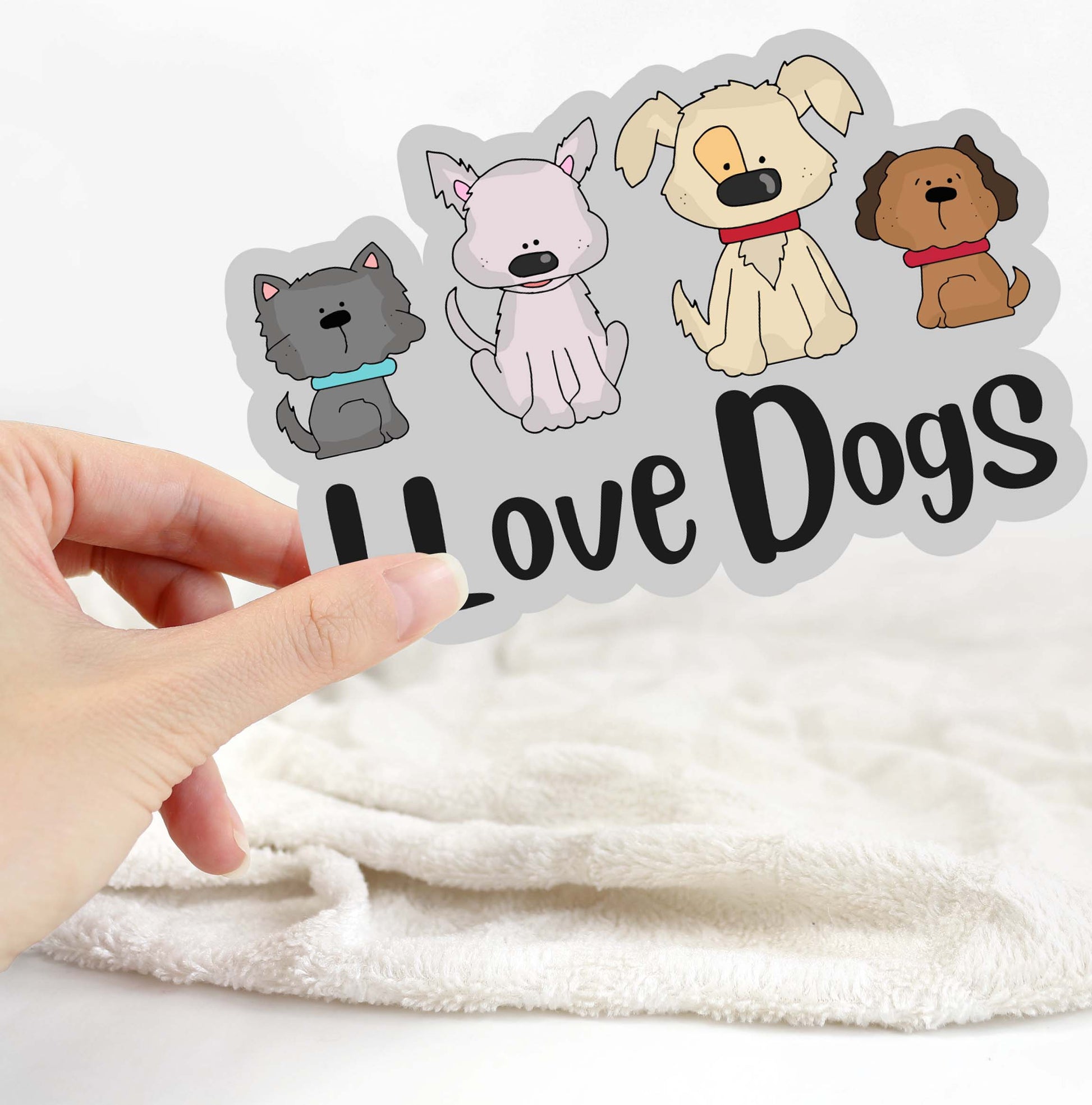 I Love Dogs Sticker