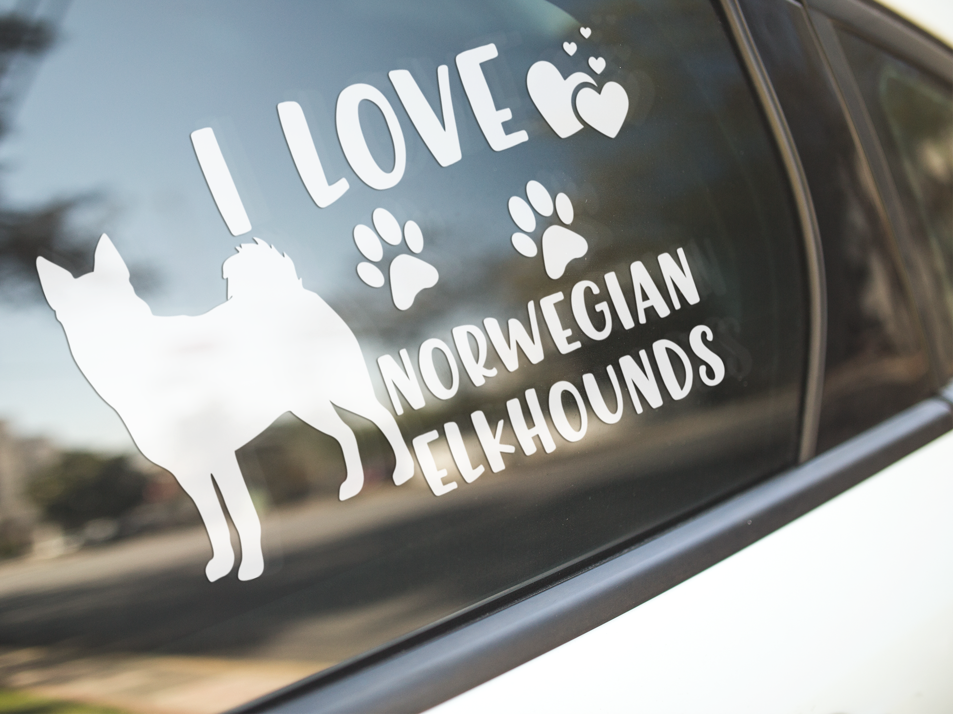 Norwegian Elkhound Dog Sticker