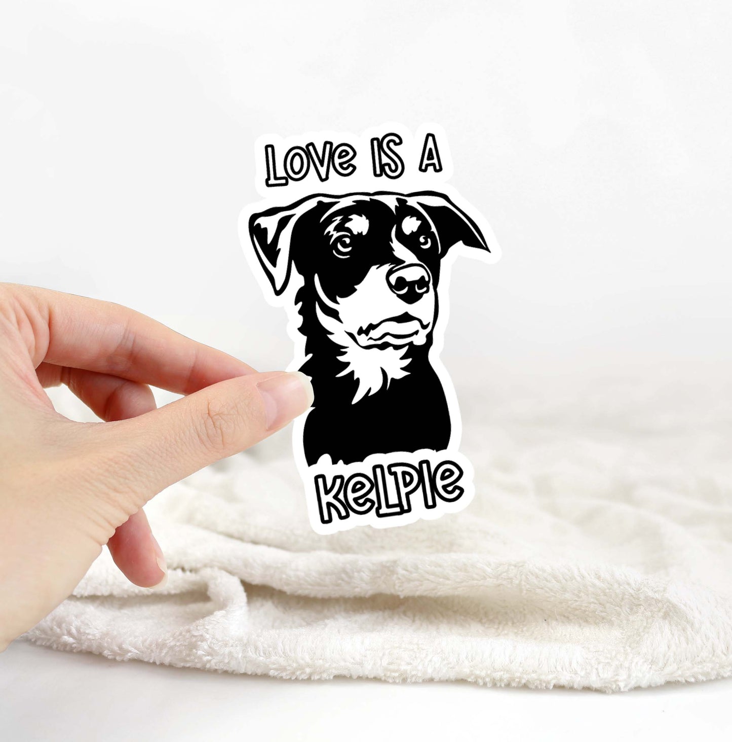 Love Is A Kelpie Sticker