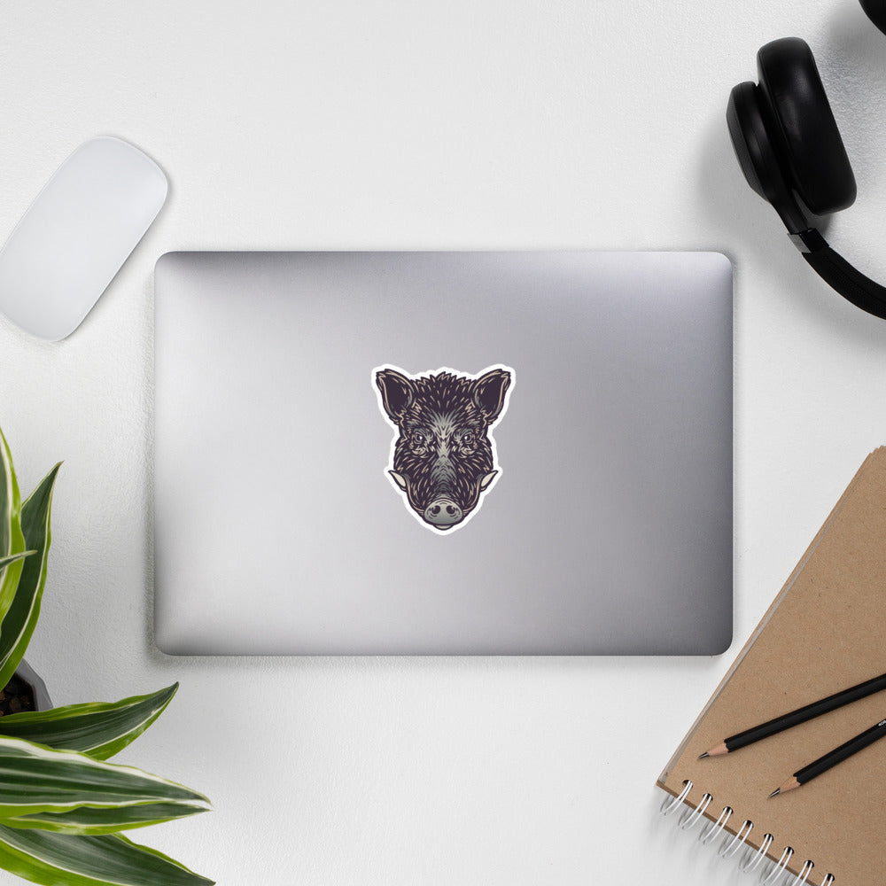 Wild Boar Kiss Cut Sticker